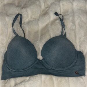 DANSKIN INTIMATES Women's Blue Bra SOFT 34c